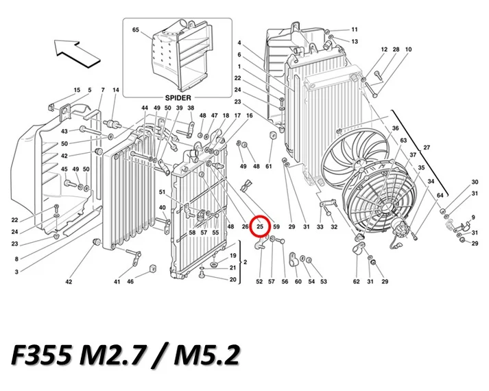 Ferrari F355 Radiator Fan Switch Cooling Temperature Sensor 158655  140314