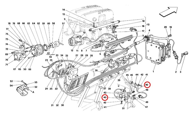 クランク スピードセンサー 348 512TR 512M Magnei Marelli フェラーリ マニエッティマレリ