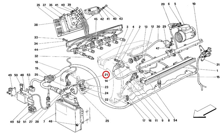 クランク スピードセンサー 348 512TR 512M Magnei Marelli フェラーリ マニエッティマレリ