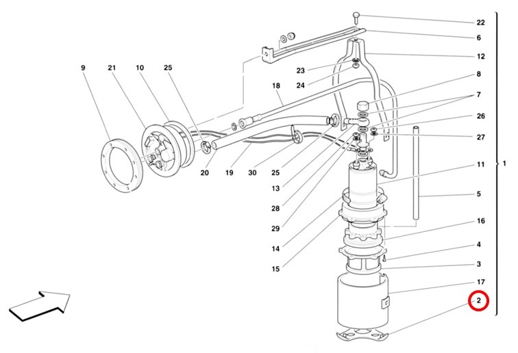 バイブレーションパッド フューエルポンプ 348 355 456 512 550 Mondial 3.4T フェラーリ 燃料 Ferrari