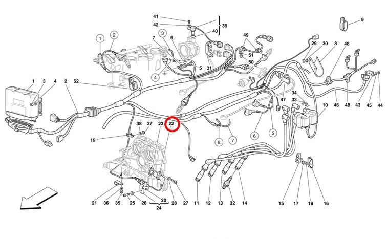 Bosch製 クランクセンサー F355 回転スピードセンサー フェラーリ純正OEM