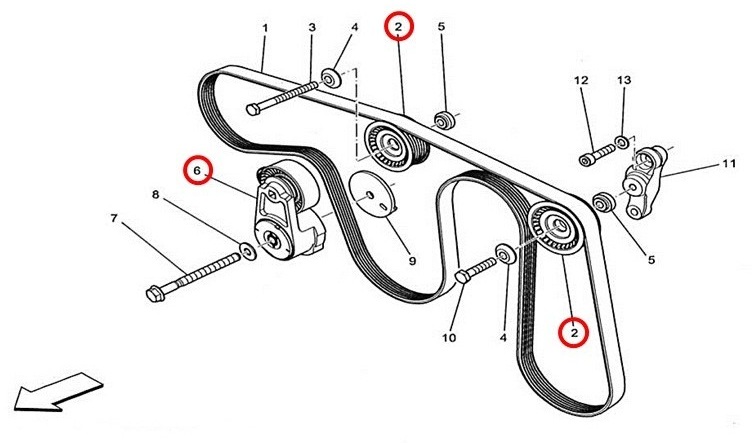 テンショナー アイドラー プーリー セット Maserati マセラティ V6 ギブリ クアトロポルテ レヴァンテ ファン ドライブベルト