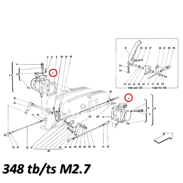 Throttle Position Sensor Ferrari 348 F355 456 512TR 550 Barchetta Bosch 142434